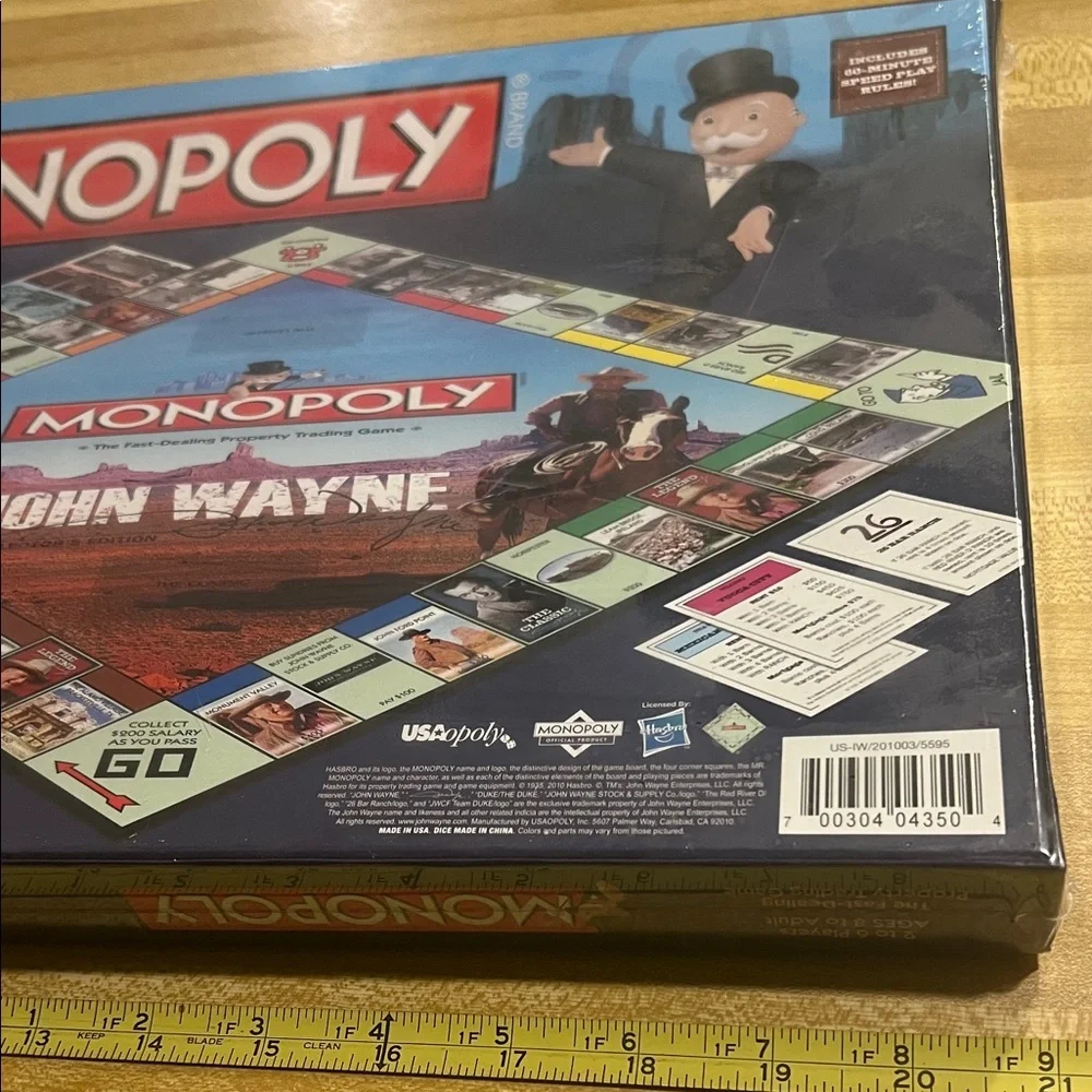 ( 0375 ) Monopoly John Wayne Collector's Edition Board Game